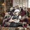 Tokyo Ghoul Warm Comfortable Printed Flannel Blanket, For Bedrooms, Travel -HE69