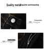 Women's Retro Black Gypsophila Wide-Leg High-Waisted Rhinestone Jeans with Elastic Fit and Velvet Lining