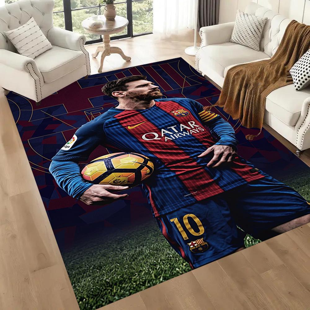 Messi 400 Area Rug Design for Playrooms Bedrooms Foyer Entryway Anti-slip Rug Anime Office Decor Spiritual Gift