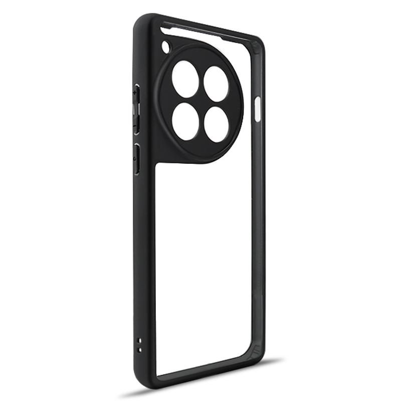 

For OnePlus 12 5G Clear Case TPU Frame PC Back Mobile Phone Cover A
