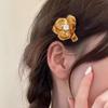 Women Hairpin Imitation Pearl Flower Decor Hair Clip French Retro Style Side Bang Hair Pin Hair Accessories