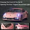 1:24 911 Turbo S GT3 RSR Toy Alloy Car Model Sound Light Pull Back Simulation Vehicle Model Collection Gifts for Friend
