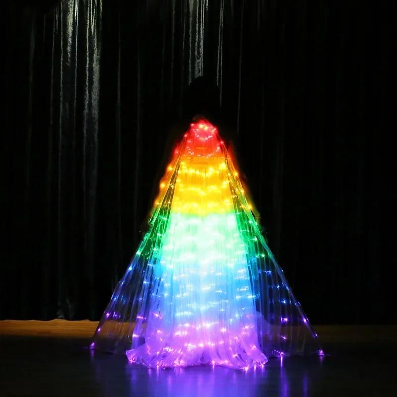 Adult Child LED Wings Belly Dance Wings Isis Halloween Wing Prop Shining Lamp Wing Belly Dance Costumes Accessories Glow Angel