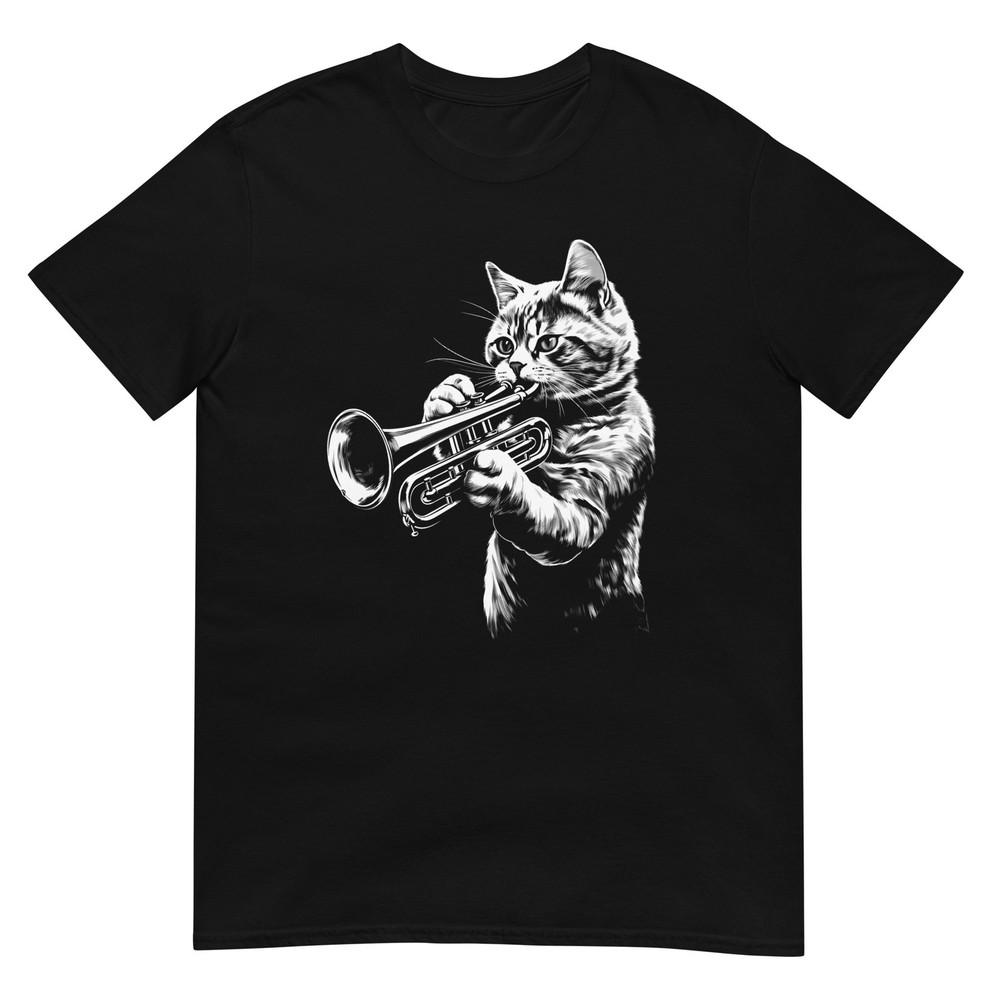 

Cat Tshirt Jazz Band Tee Kitty Cats Lover Pet TShirt Unisex Design Unisex T-Shirt S