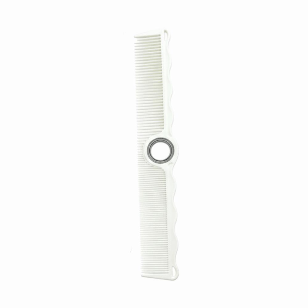 

with Bearing Fidget Hair Comb Professional Anti-static Barber Comb Spining Cutting Comb Women Men Fine Tooth White