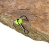 ICERIO 10PCS Lifelike Egg Bead Treble Hooks Glow Ice Fishing High Carbon Steel Sharp Barbed Fishing Hooks for Trout & Salmon