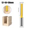 12mm 1/2inch Shank Router Bit Double Flute Long Straight Bits Grooving Bits Trimming Cutter Woodworking Milling Tools