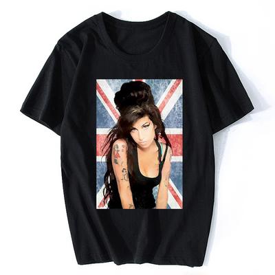 Amy Winehouse Tshirt Union Jack Music Tee Urban R&B Womens Men Unisex T-ShirtCool Casual Sleeves Cotton T-Shirt Fashion Cloth...