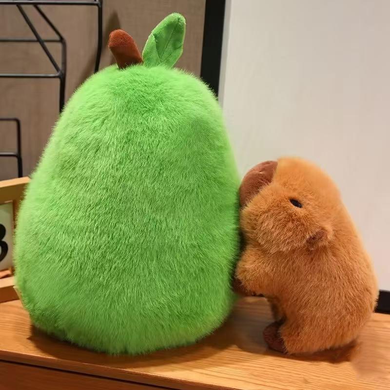 32/42cm Niedliches Avocado-Capybara Plüschtier Weiches Obst Plüschtier Puppe Schlafzimmer Wurfkissen Dekoration Kinder Jungen Mädchen Geburtstagsgeschenk
