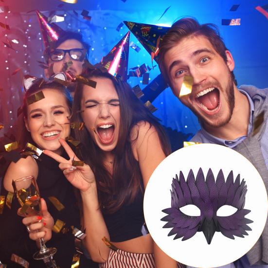 Halloweenský chránič obličeje Nastavitelný design Vícevrstvá pokrývka hlavy pro hraní rolí Chránič poloviny obličeje Cosplay Maškarní rekvizita