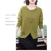 Women Autumn Irregular Button Long Sleeve T Shirt