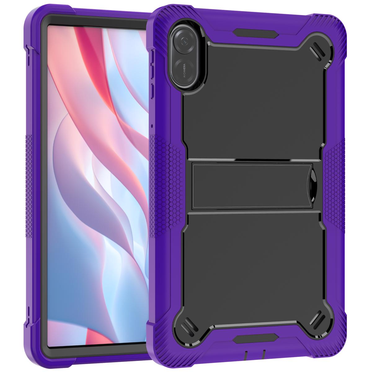 Étui pour tablette Honor Pad X9 11,5 pouces Coque blindée hybride silicone/PC résistante pour enfants Pour Honor X8 Pro Support Anti-choc Honor Pad X9 11.5 violet
