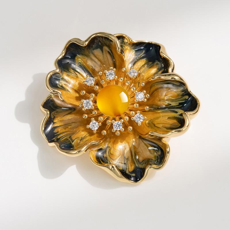 

Броши для пожилых людей, брошь в виде цветка, листа, булавки для женщин, костюм, подвеска, модные броши, ювелирные изделия золотой