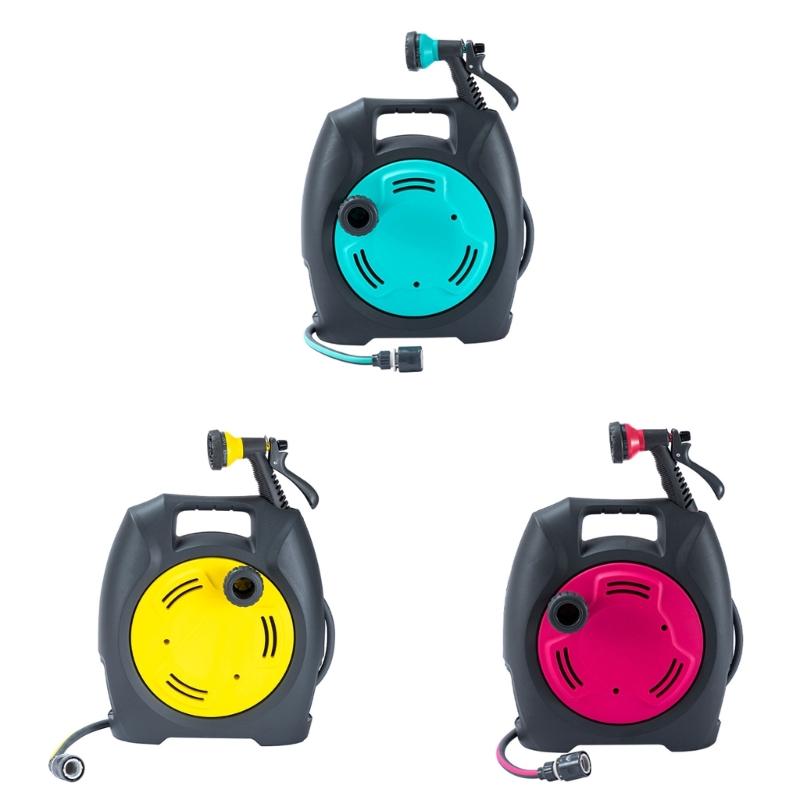 Garden Retractable Hose Reels Storage Rack for Garden Watering Car Washing Pet