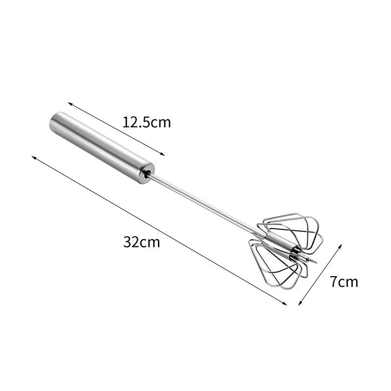 304 Stainless Steel Egg Whisk Semi Automatic Egg Beater Manual Hand Mixer Self Turning Egg Stirrer Kitchen Accessories Egg Tools