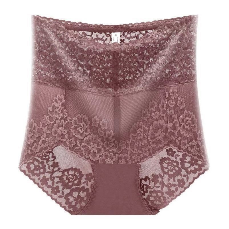 Hoher Taillen Sexy Spitze Unterwäsche Damen Nahtlos Bauchstraffend Taillenstraffend Übergröße Straffend Bequem Atmungsaktiv Dünn Dreieckige Slips
