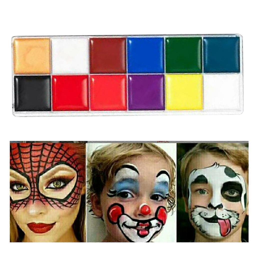 12 Colors Body Painting Palette Safe Face Body Paint Oil for Opera Professional Body Painting Show