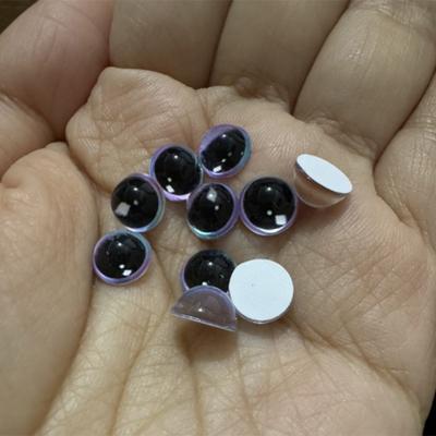 Packung mit 10 realistischen Plüschpuppenaugen mit blau-violetten Pupillen für DIY-Bastelarbeiten und Spielzeugdekoration