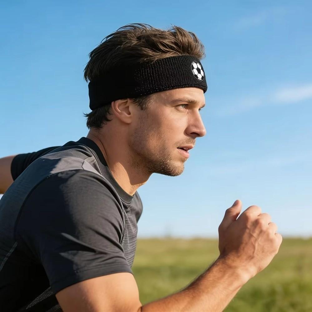 Soccer Printed High Elasticity Sweatband Polyester Polyester Knit Headband  Running