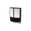 Modern Display Cabinet - MUVOE - 60 Cm - Double Curved Door - Black - Two-Tier Storage