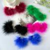 Exaggerated Big Circle with Fluffy Feathers Hoop Earrings for Women Trendy Ladies Wedding Large Earrings 2026 Fashion Jewelry