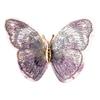 Retro light luxury handmade enamel embroidery butterfly brooch female niche high-end pin DIY high-end corsage