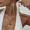 Beach Holiday Style Starfish Shell Necklace Set Women Fashion Sense Tassel Pendant Necklace