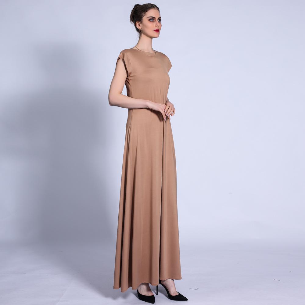 Women's Round Neck Sleeveless High Waist A-Line Maxi Dress Cotton Casual Long Dress