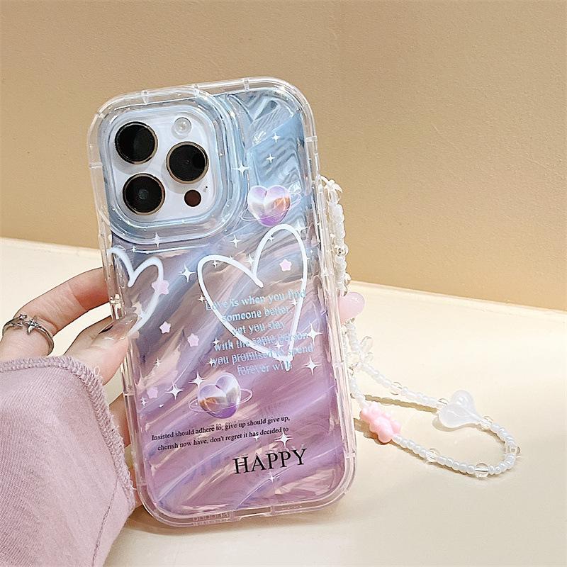 Zhitai iPhone Case for 16 Pro, Apple 14, and 15; Mirror Finish; Fits iPhone 12/11; Bracelet Style; Compatible with Xiaomi.