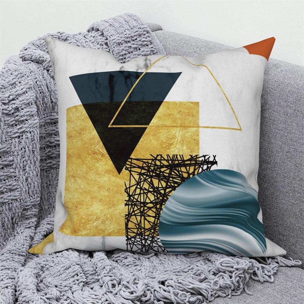Throw Pillow Cover Home Car Office Decor Modern Style Geometric Pattern Decorative   Sofa Cushion