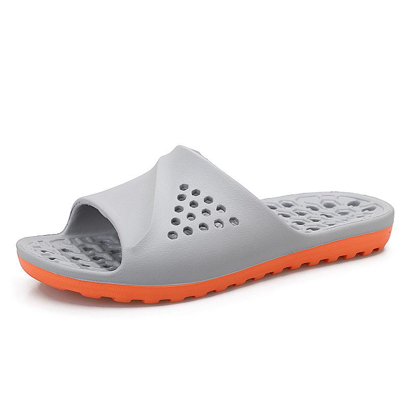 

Men s Two-Color Non-Slip Indoor Shower Slippers – Summer Comfort with Hollow Design XL (44-46) помаранчевий/сірий колір