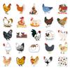 50Pcs Cartoon Chicken Stickers Cute Waterproof Self-adhesive Cute Animal Decals DIY Car Skateboard Laptop Motorcycle Graffiti Stickers