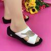 Slippers Women's Summer Wear Flat Non-slip Middle-aged Mother Shoes Wedge Heel Fashion Cool Slippers Women's Sandals Summer