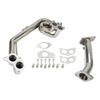 STAINLESS EXHAUST MANIFOLD 2-PIECES HEADER FOR 08-17 Subaru IMPREZA WRX/STI G3/G4 EJ25