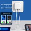 35W+C UK Dual Port Fast Charger: Compatible with Apple and Android, USB+PD Fast Charging