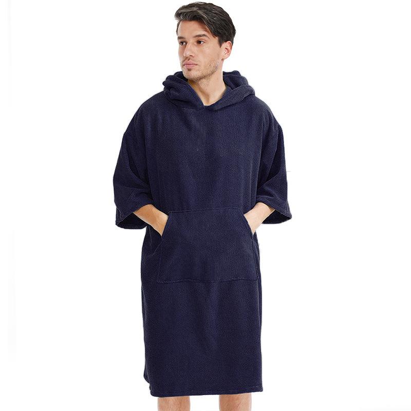 Beach Couple Absorbent Cape Bathrobe Microfiber Beach Towel Surf Hooded Quick Change Bath Towel
