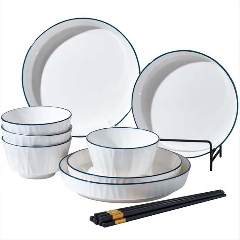 Минималистичный набор посуды Weidu с текстурой дерева