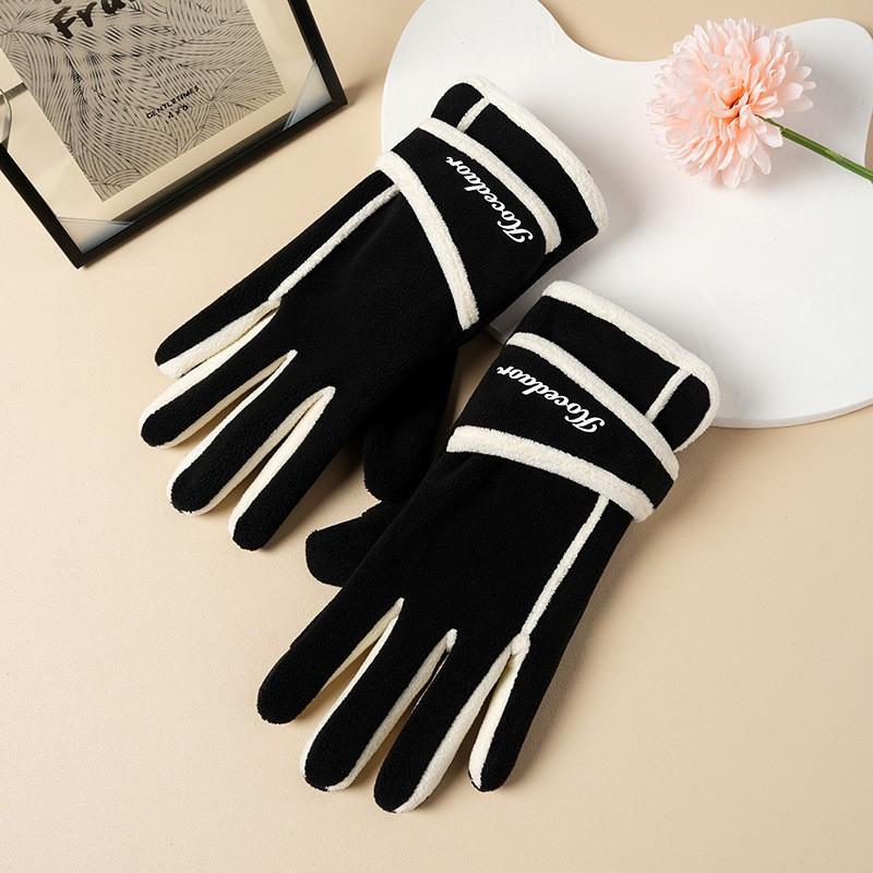 Warm Fleece Lined Full Finger Touchscreen Gloves Women Cycling Hiking Outdoor Winter Sports