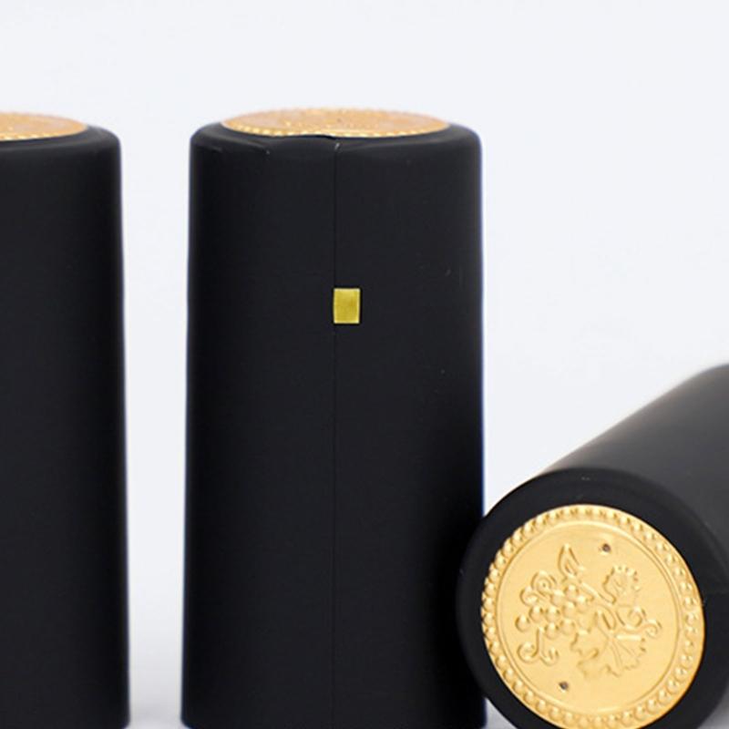 100pcs High Quality PVC Shrink Cap for Wine Easy To Apply with Heat for Quality Maintenance and Decorative Look