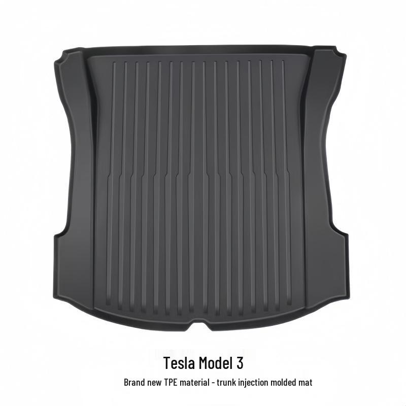 Tesla Model Y TPE Floor and Trunk Mats: Front, Rear, and Accessories for Car Interiors.