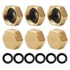 1/2Inch NPT Copper Threaded Pipe Cap Heat Resistant Durability Plug Profession For Pipe End Sealing And System Upgrades