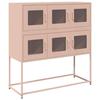 VidaXL Buffet Pink 100,5x39x107 Cm Cold-rolled Steel 853423