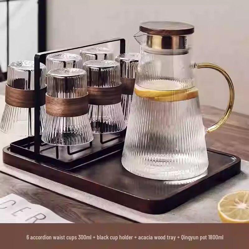 TXRMDX Chinese Style Heat-Resistant Glass Teaware Set