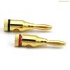 K1AE 4pcs Gold Plated Speaker Banana Plugs Open Screw Type Connector for Speaker Wire Home Theater