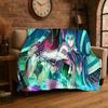 Music Girl M-MIKU Cartoon Flanelldecke Weiche Warme Überwurfdecke für Schlafzimmer Wohnzimmer Bett Reise Camping Picknick Geschenk