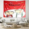 Custom Name Charlie and Lola Print Tapestry, Backdrop, Easy Setup, Ideal for Bedroom, Office & Living Room, with Aesthetic Wall Hanging Decor.