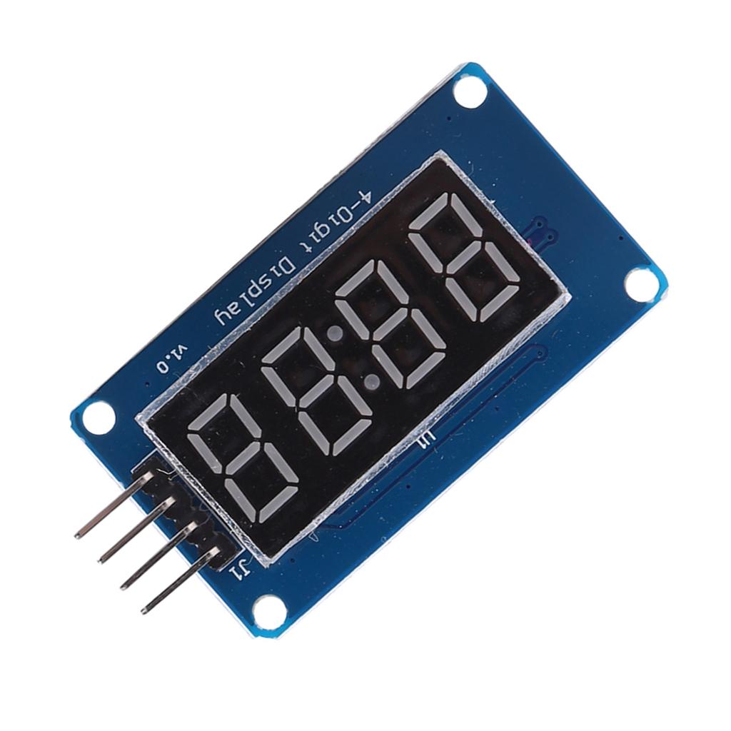 Red Light LED Digital Display 4 Digit 7 Segments Module Adjustable Brightness