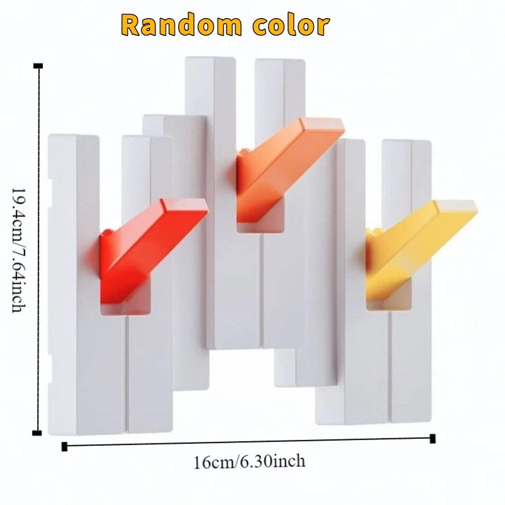 Piano Key Shaped Wall Mounted Coat Rack Colorful Space Saving Art Clothes Hook No-drill Foldable Wall Hook Bedroom Wall