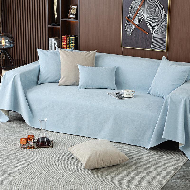 Four Seasons Waterproof Solid Color Cut Fleece Sofa Cover Non-slip, Urine-proof and Anti-dirty Sofa Towel Cover