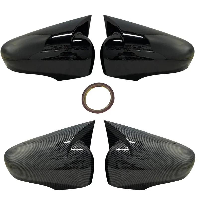 Seitenspiegelabdeckung für Clio 4 IV 2012-2020 Renault Autozubehör RS GT Glänzend Piano Schwarz Tuning Auto Sport Fledermaus Design